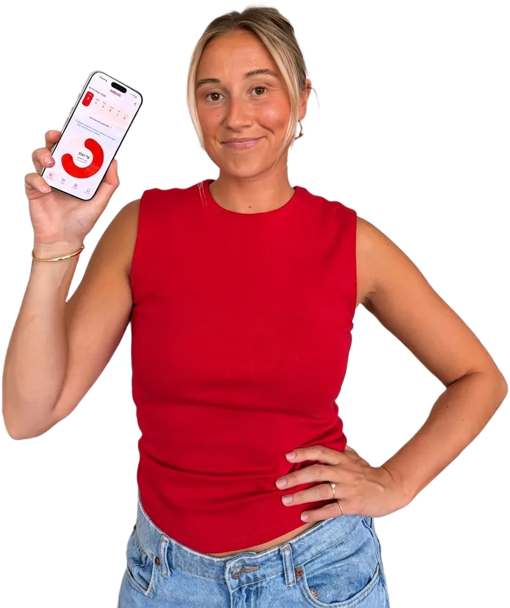 Lisa, medeoprichter van PERIOD., met de app
